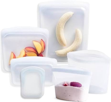 Reusable silicone storage bags